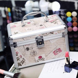 Vanity case rigide avec code beige vue de face – Vanity Case Rigide avec Code | Sogaïa