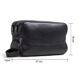 Trousse de toilette homme cuir luxe vue de face – Trousse de Toilette Homme en Cuir de Luxe Sogaïa™ | Sogaïa