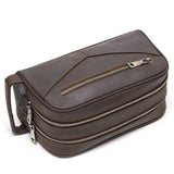Trousse de toilette homme en cuir personnalisée vue de profil – Trousse de Toilette Homme en Cuir Personnalisée Sogaïa™ | Sogaïa