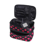 Trousse de toilette femme plusieurs compartiments kaki vue de face – Trousse de Toilette pour Femme avec Plusieurs Compartiments | Sogaïa