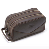Trousse de toilette homme cuir personnalisée détail couture – Trousse de Toilette Homme en Cuir Personnalisée Sogaïa™ | Sogaïa