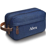 Trousse de Toilette Homme Personnalisée à 2 Compartiments Bleu