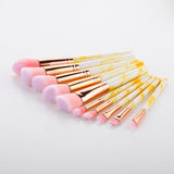 Pinceaux de maquillage couleur marbre noir vue de face – Pinceaux de Maquillage Couleur Marbre | Sogaïa