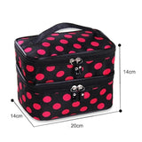 Trousse de toilette femme plusieurs compartiments marron vue de face – Trousse de Toilette pour Femme avec Plusieurs Compartiments | Sogaïa