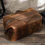 Trousse de toilette homme vintage vue de face – Trousse de Toilette pour Homme Vintage Sogaïa™ | Sogaïa