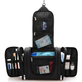 Trousse de toilette à suspendre triple compartiment turquoise vue de face – Trousse de Toilette à Suspendre Triple Compartiment Tuowang™ | Sogaïa