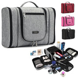 Trousse de toilette à suspendre triple compartiment vue de face – Trousse de Toilette à Suspendre Triple Compartiment Tuowang™ | Sogaïa