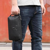 Trousse de Toilette Homme Cuir Noir