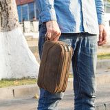 Trousse de Toilette Personnalisée Homme Cuir Double Compartiment Sogaïa™