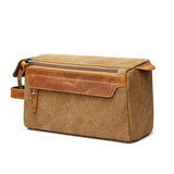 Trousse de Toilette Vintage Homme Toile et Cuir | Sogaïa