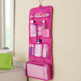Trousse de toilette de voyage femme à suspendre kaki vue de face – Trousse de Toilette de Voyage Femme à Suspendre | Sogaïa