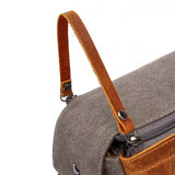 Trousse de toilette vintage pour homme noir vue de face – Trousse de Toilette Vintage Homme Toile et Cuir | Sogaïa