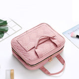 Vente flash trousse de toilette dépliante rose vue de face – Vente Flash Trousse de Toilette Dépliante | Sogaïa