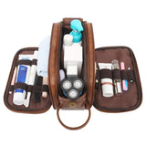 Trousse de toilette complète pour homme marron vue de face – Trousse de Toilette Complète pour Homme | Sogaïa