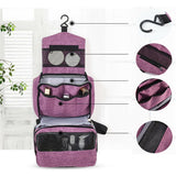 Foldable hanging toiletry bag profile view – Foldable hanging toiletry bag | Sogaïa