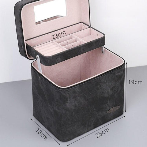 Vanity trousse de toilette rigide vue de profil – Vanity Trousse de Toilette Rigide Kaxi™ | Sogaïa